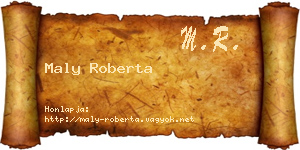 Maly Roberta névjegykártya